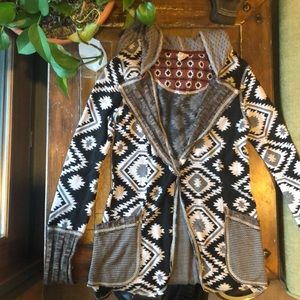 BUckle BKE geometric fall jacket fall cardigan